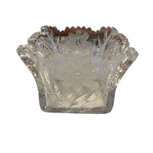 ABP Beautiful Square Cut Crystal Flared Bowl